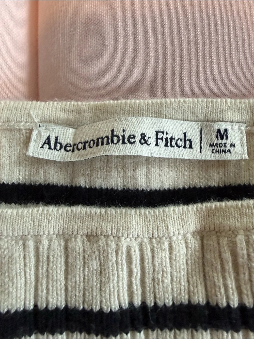 Abercrombie & Fitch Striped High Neck Ribbed Maxi Dress, Size M, Great Condition